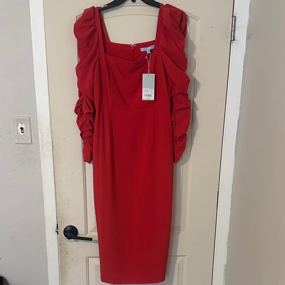 ANTONIO MELANI Red Long Sleeve Dress